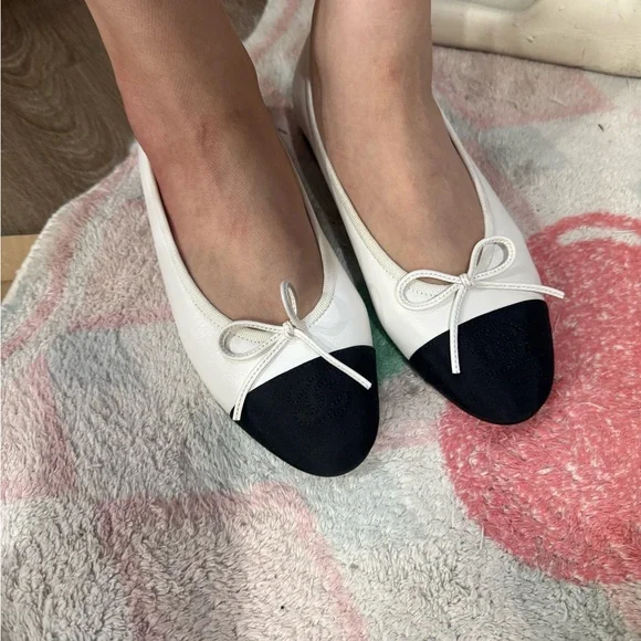 Chanel white ballet flats Authentic